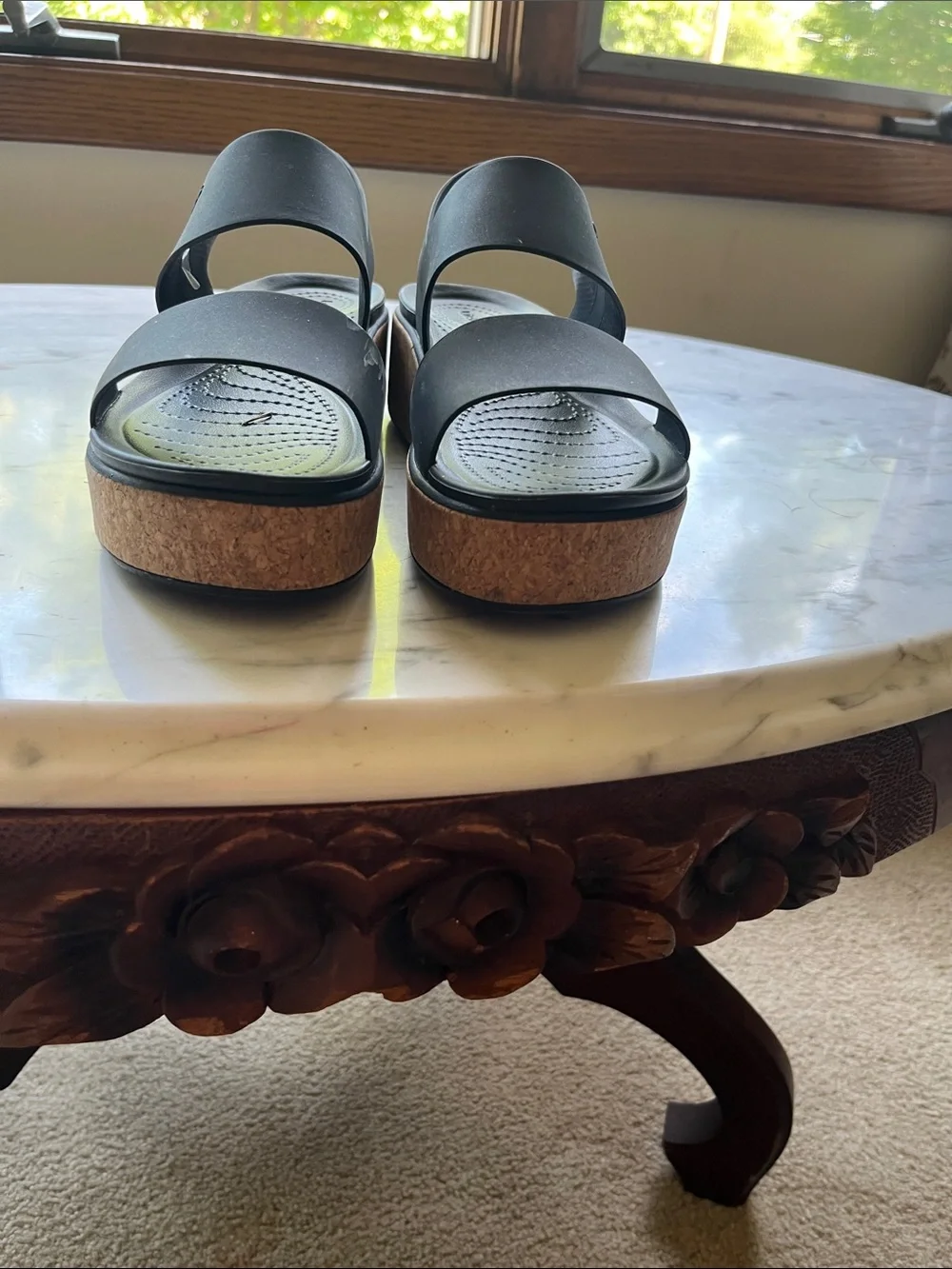 Crocs Women's Black Slingback Sandals